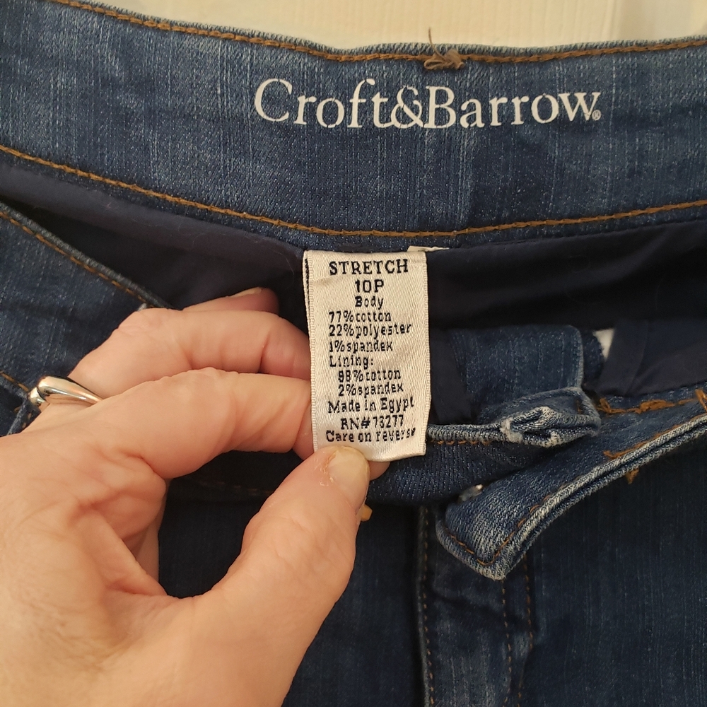 Croft & Barrow, classic fit, stretch skort, denim skort, size 10 - Picture 15 of 15